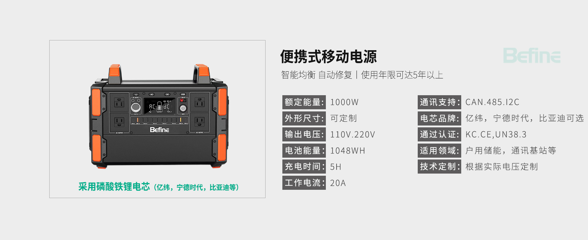 1000W/1048Wh便携式移动电源便携储能电源(图3)